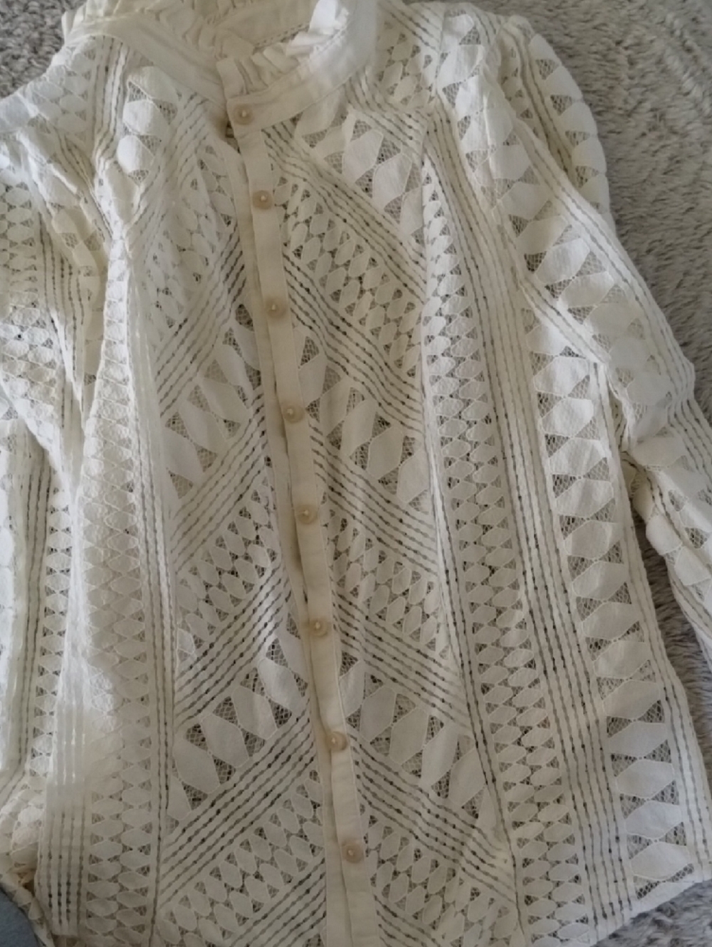 Crochet Button-Front Anthropologie Top - Picture 12 of 15